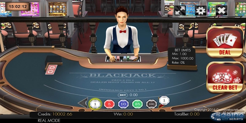 Chơi Blackjack ở bàn chơi 3D chỉn chu